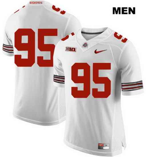 Blake Haubeil Ohio State Buckeyes Authentic Mens Stitched  95 Nike White College Football Jersey Without Name Jersey